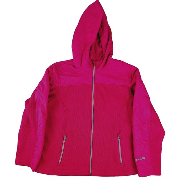 Free Country Women's Jacket with Hood Bright Pink Size Large JH1550 - Picture 1 of 5